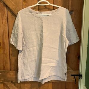 Vintage 100% Linen Boxy Tee